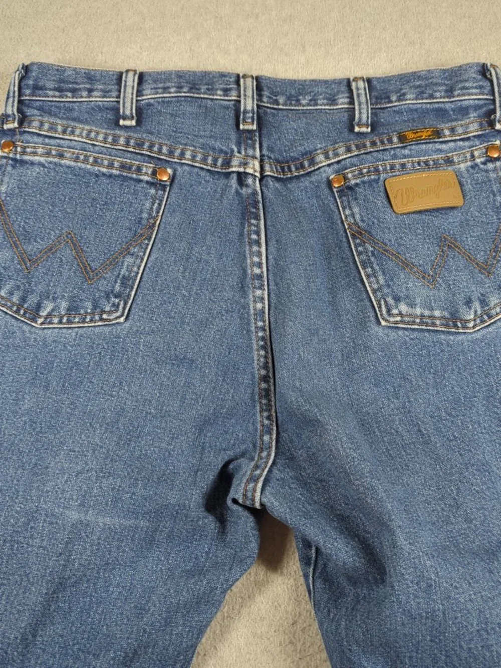 Wrangler Jeans Men's 35x34 (Actual 34x34) Blue Cowboy Cut Straight 1013MWZGK